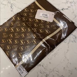 Jimmy Choo silk monogram print scarf/shawl NWT